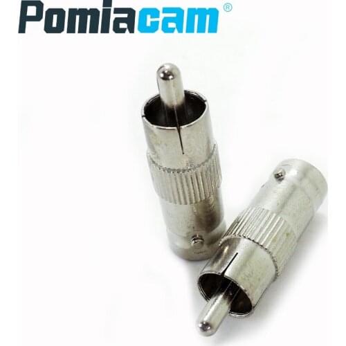 B-R 50pcs/lot BNC Female to RCA Male Coax Cable Connector Coupler Adapter for CCTV Camera Audio Camera security Surveillance