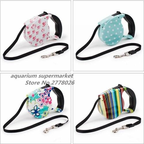 1 piece colorful retractable dog leash extending puppy walking leads pet dog running leashes hands freely for walking dog
