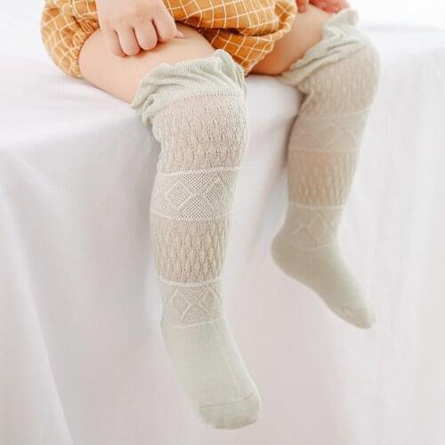 12pair/lot Newborn Children Summer Anti-mosquito Baby High Knee Long Tube Kids Sock Toddler Baby Leg Cover Warmer Hose Socks