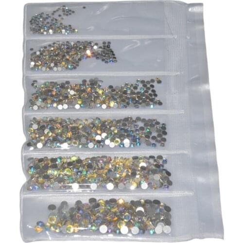 1584pcs SS4-SS16 Mix Sizes Crystal Glass Non HotFix Nails Art Rhinestones For 3D Nail Art Rhinestones Decoration Gems
