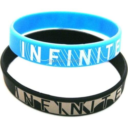 200pcs Printed INFINITE wristband silicone bracelets rubber cuff wrist bands bangle free shipping by FEDEX