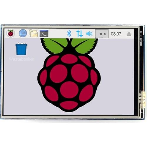 3.5" IPS Screen Resistive Touch Display LCD for Raspberry Pi 4B 3B+ Zero, 480×320 Resolution SPI Interface