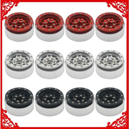 4 pcs/set machined alloy rim beadlock 1.9 wheels for 1/10 Redcat Gen8 crawler upgraded parts