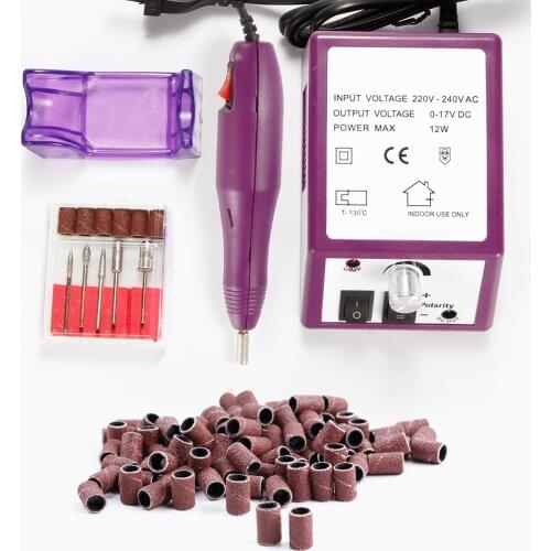 Apparatus for Manicure and Pedicure 20000RPM Nail Art Polish Machine Curticle Remover 100pcs Milling Cutters Grinder Kit