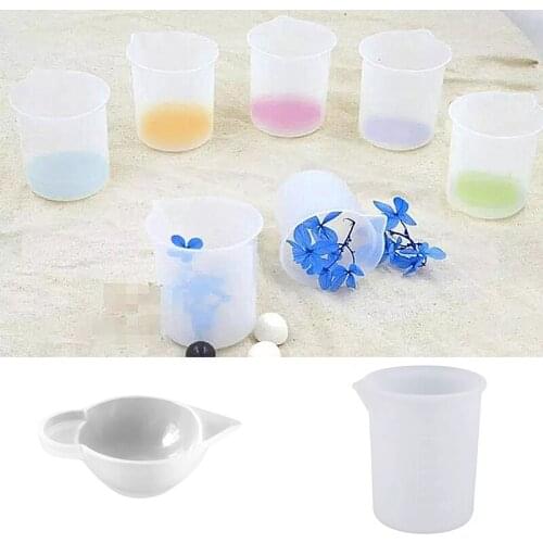 100/30ML White Silicone Measuring Cup Resin Silicone Mould Handmade DIY Jewelry Making Tool Epoxy Resin Cup Crystal Scale