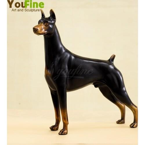 Bronze Dog Sculpture Bronze Dog Statues Animal Sculptures Bronze Casting Art Crafts For Home Decoration Collection