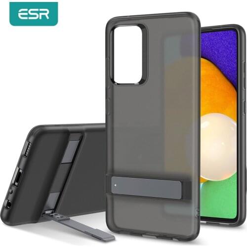 ESR Phone Case for Samsung Galaxy A52 2021 with Metal Kickstand Shockproof TPU Cover Case for Samsung A52 Matte Coque Funda