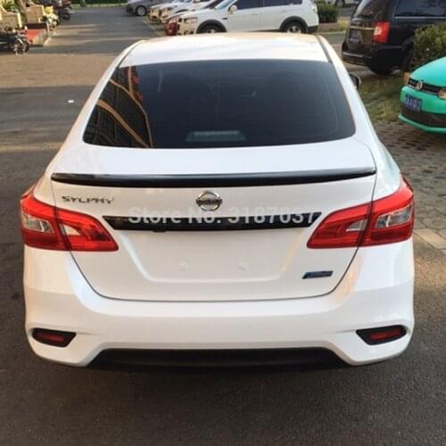 For Nissan Sentra 2013 to 2017 High quality ABS Plastic Rear Roof Spoiler Wing Trunk Lip Boot Cover Car Styling