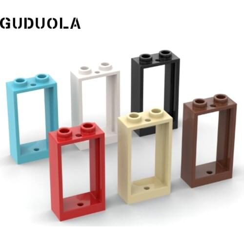 Guduola Window 1x2x3 without Sill (60593) Frames/Windows/Walls and Doors MOC Building Block Toys Parts 30pcs/LOT