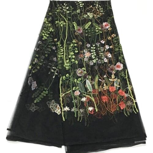 Tulle Lace Latest African Lace Fabric 2021 High Quality Embroidery French Nigerian Lace Fabrics For Sewing 1 Yard VM1553