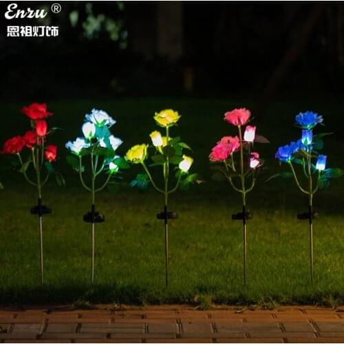 Solar Energy Landscape Lamp Rose Lawn Wedding Garden Courtyard Decorative Lamp Christmas Halloween Decorations Party Decoration