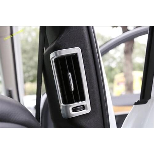 Lapetus Pillar B Air AC Outlet Vent Frame Cover Trim 2 Pcs For Volvo V90 Cross Country S90 2017 - 2019 Matte / Carbon Fiber ABS