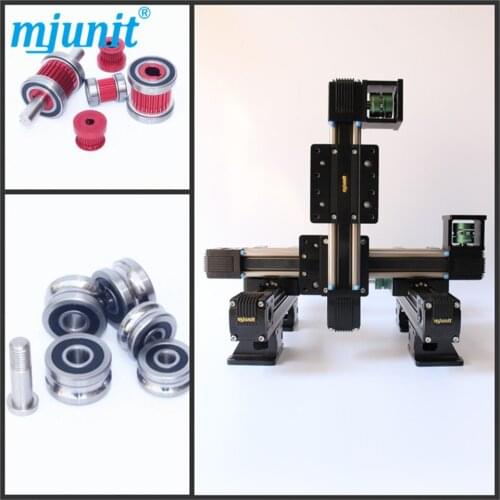 MJUNIT xy postioning axis Linear Motion Shaft Support Series Slide CNC Aluminum Rail high quality