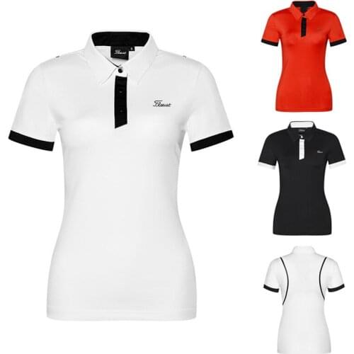 New Golf Wear T-shirt Lidies Short Sleeve Outdoor Sports Sweat-absorbent Clothing