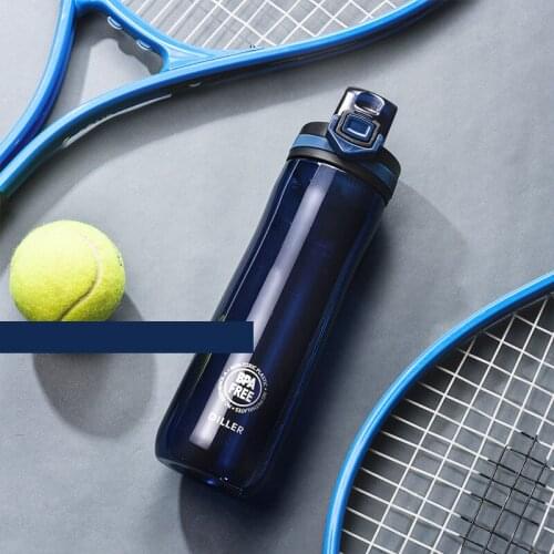 Tritan Plastic Portable Student Sports Water Bottle Leakproof Hand Bounce Cup BPA-free Transparent Frosted Bottle for Outdoor