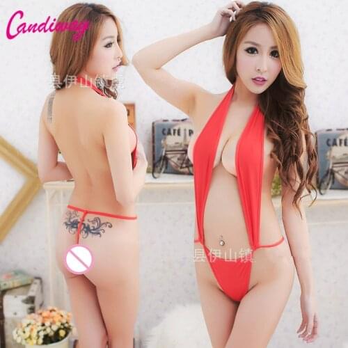 Hot Red Sex Products Sexy Costumes Women Underwear Female Sexy Lingerie Hot Transparent Conjoined Dress Suit Babydolls Intimates