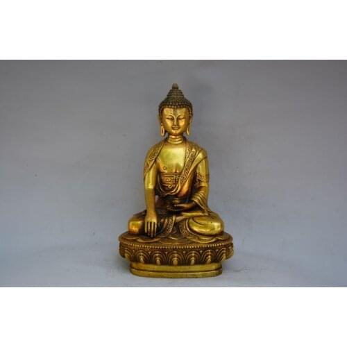 Rare Old Qing Dynasty carving-- Medicine Buddha Statue, best collection & adornment, free shipping