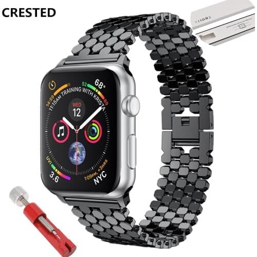 Stainless Steel strap For Apple Watch Band 44mm 40mm iwatch band 42mm/38mm link Bracelet watchband & tool box