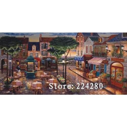 Needlework,laid back Open air cafe Handwork 14CT For Counted Embroidery,DIY Cross stitch kits,Art Cross-Stitching Home Decor