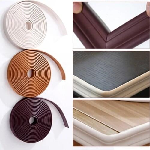 5M Self-Adhesive Skirting waist line 3d background wall Sticker Ceiling Side Strip foam edge seal border table corner protector