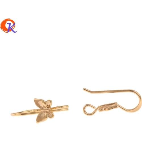 Cordial Design 100Pcs 8*19MM Earring Findings/Jewelry Accessories/Genuine Gold Plating/DIY Making/Hand Made/Earrings Hooks