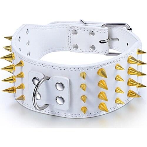 Punk Style Spiked Pet Dog Collar Nail Rivet Studded Collar Neck Strap Small Dog Collar PU Leather Pet Supplies