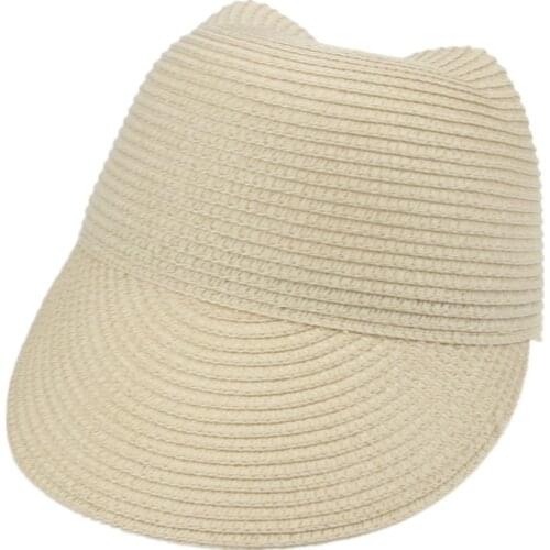 Summer hats straw sun protection solid black white sun hats women cute bucket baseball outdoor beach casual handmade women hats