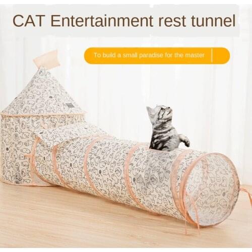 Collapsible Cat Tunnel Ground Dragon Splicable Pet Cat Toy Cat Tent Channel Cat Supplies Cat Playground Cat House Climbing