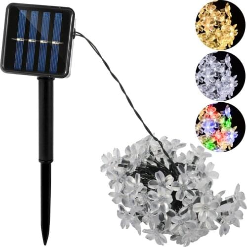 LED String Light Solar String Light Waterproof Solar Fairy Flower Lights For Garden Party Wedding Patio Decor Dropshipping
