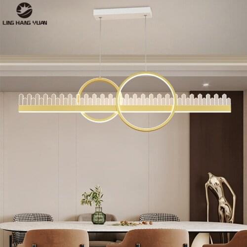 Led Pendant Light Gold Body Modern Chandelier Pendant Lamp for Dining room Kitchen Living room Ceiling Hanging Lamp Luminaires