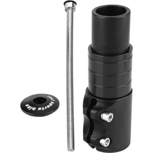 123mm Bike Handlebar Fork Stem Riser Rise Up Extender Extension Heads Up Black Bicycle Adaptor Durable MTB Mountain Cycling Part