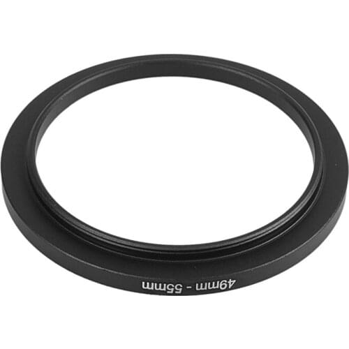 Camera Lens Filter Replacement 49mm-55mm Step Up Ring Adapter