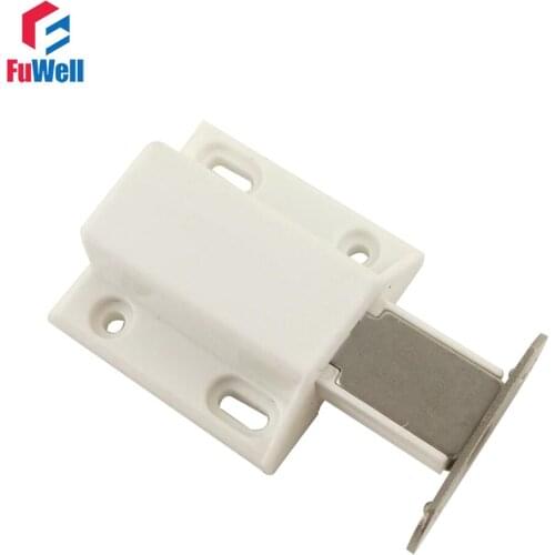 4pcs Magnetic Door Drawer Cabinet Latch Catch Touch 38x37x15mm Kitchen Cupboard Door Catches Stopper Soft Close Drawer Dampers