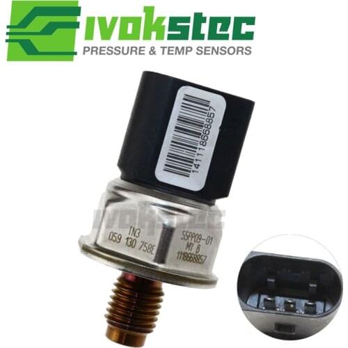 100% Original Fuel Rail Pressure Sensor 059130758E 55PP09-01 059 130 758E For Audi Q7 A4 S4 A5 S5 A6 S6 A8 S8 4.2 TDI