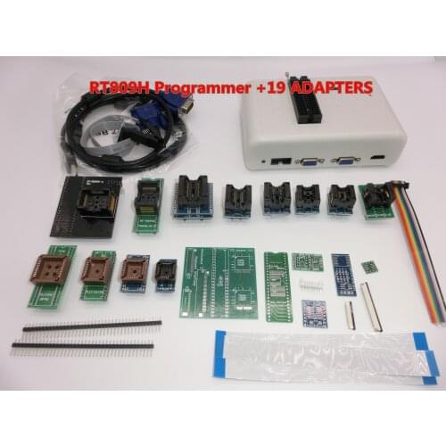100% Original RT809H Universal Programmer EMMC-Nand FLASH Programmer +19 ADAPTERS