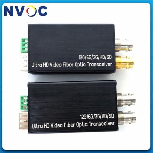 12G-SDI Video Signal to Fiber Optical Converter Extender,Black Magic Mini-type 1Ch 12G-SDI to Fiber Converter with Tally
