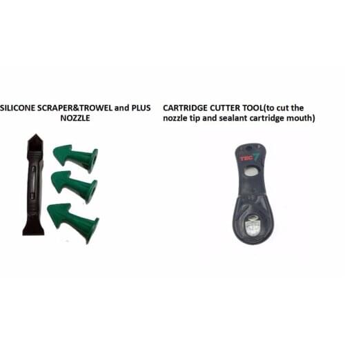 Free Shipping Silicone Trowel and Scraper with Plus Nozzle and 1pc Cartridge Cutting Tool Cartridge Cutter for EU3 Cartridge use