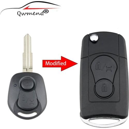 2 Buttons Car Remote Key Shell for Ssangyong Actyon Kyron Rexton Original Key Shell HYN10 Blade for Ssangyong Car Keys Case