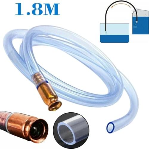 Gas Siphon Pump Transparent Siphon Hose Fuel Gasoline Water Shaker Siphon Flexible Plumbing Hoses 1.8m Safety Self Priming Hose
