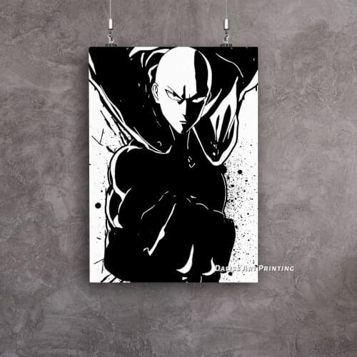 Canvas Anime Saitama One Punch Man Pictures Home Decoration Paintings Poster HD Prints Wall Art Modular Living Room Framed