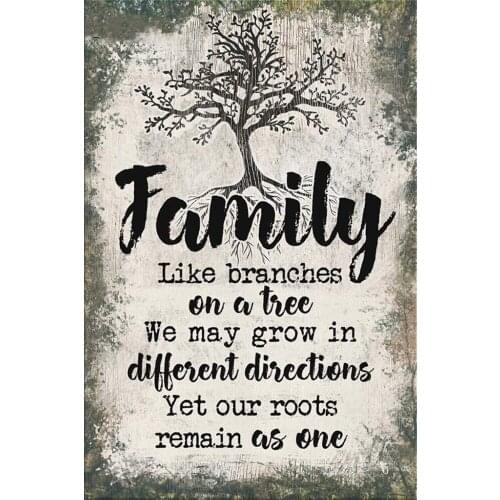 KAMY YI Text Tree Diamond Painting Landscape Cross Stitch 5D Diy Full Diamond Embroidery Mosaic Home Decoration