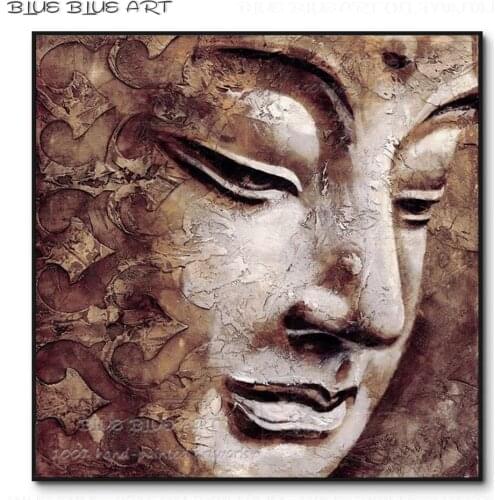 Artist Hand-painted High Quality Religion Buddha Figure Oil Painting on Canvas Religion Wall Art Buddha Portrait Oil Painting