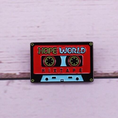 Cassette Tape enamel pin 80s retro music brooch art musical jewelry lovers gift