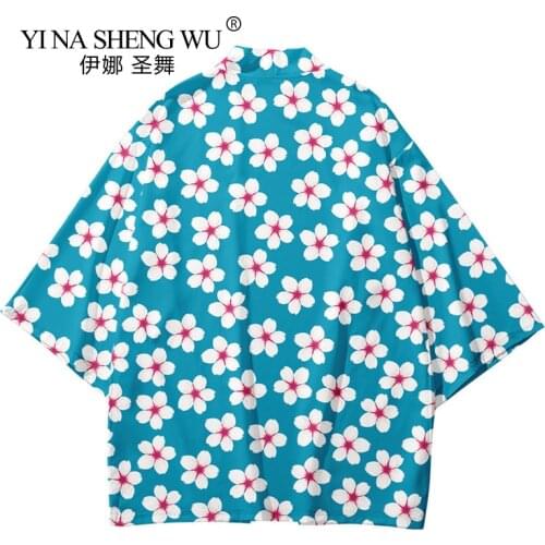 Kimono Cardigan Women Japanese Obi Yukata Womens Haori Japanese Printing Coat Traditional Japan Casual Cosplay Clothing Summer