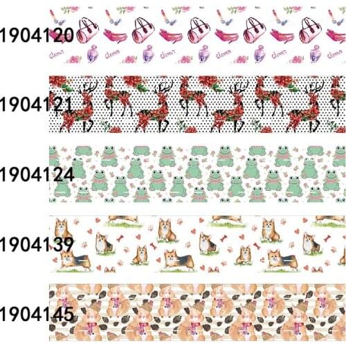 FLRARIBBON watercolor cartoon animal printed ribbon