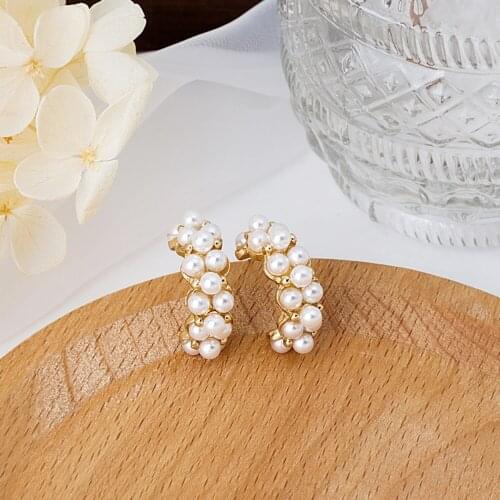 LANIWOO Pearl Stud Earring 2020 New Fashion Jewelry Elegant For Women Girls Wholesale Accessory