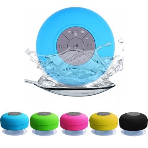 Mini Bluetooth Speaker Bathroom Shower Wireless Loudspeaker Portable Car Hands Free Music Soundbar Player with Suction Cup