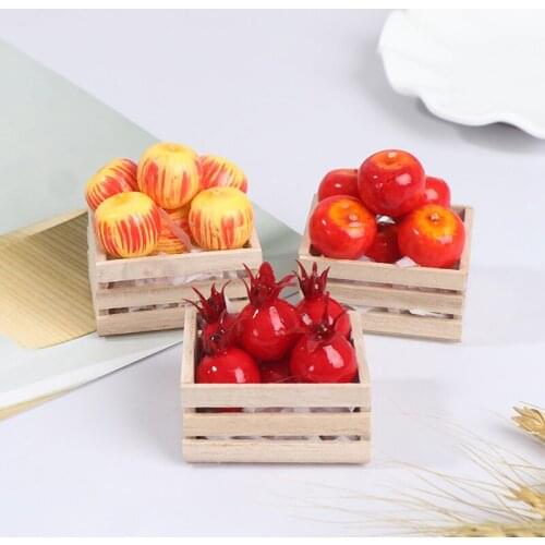 1:12 Dollhouse Miniature Mini Fruit Box Model Doll House Mimi Furniture Decoration Accessories