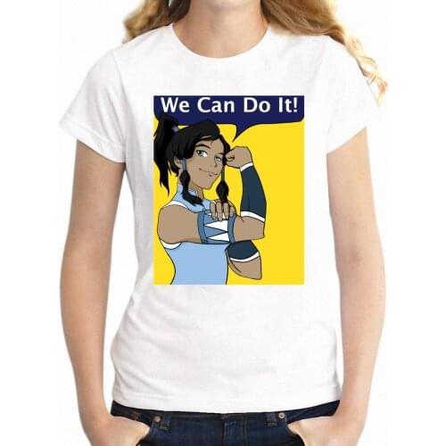 Fashion Womens T Shirt the legend of kora we can do it feminism feminist Badass Girls short sleeve tshirt Harajuku tees tops