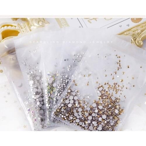 Msk Color Lead 1440Pcs Crystal AB Gold 3D Diomand FlatSilver/Gold Nail Art Rhinestones Decorations Shinning Bright Decoration